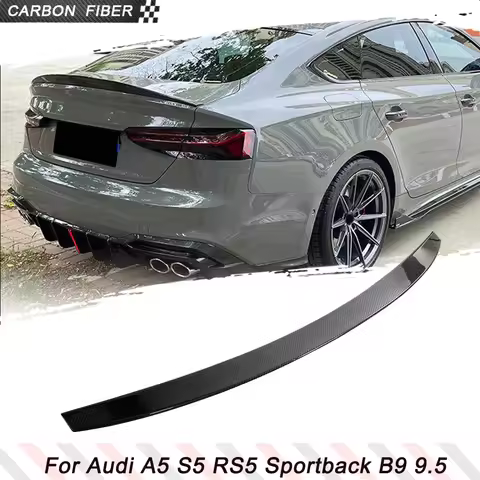 Carbon Fiber Car Rear Racing Spoiler Trunk Boot Wing for Audi A5 S Line S5 RS5 Sportback B9 B9.5 201
