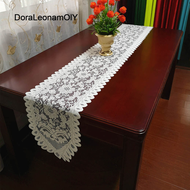 Sunflower Table Cloth Vintage Handmade Table Runner Crochet Hollow Lace Cotton Desktop Decor Cover 33*193cm