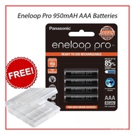 [Made in Japan] Panasonic Eneloop Pro 950mAH AA Rechargeable NiMH Batteries with FREE BATTERY CASE