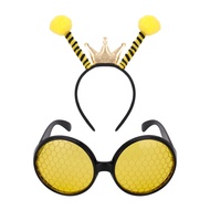 2pcs Bumble Bee Headband And Bee Sunglasses Set- Bumble Bee Antenna Headband - Bumble Bee Halloween 