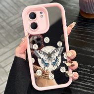 Casing hp for OPPO A5X 4G A5X 5G Case vintage Butterfly Pattern Casing Tianyan Stairs Case Silicone 