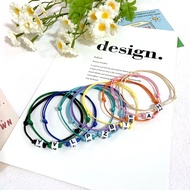 (SG Seller) Handmade adjustable knot colourful friendship band thin faux leather bracelet bff couple