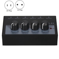 Mixer Ultra Low Noise 4 Channel Mixer 4 Input 1 Output DC 5V Mini Audio Mixer Microphone Guitar Mixe