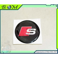 Emblem Sticker logo Embossed Hubcap Car Wheel Cap Wheels audi s