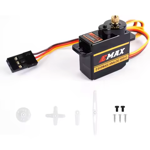 Emax EMX-SV-0275 ES08MA II 12g Analog Metal Gear Servo For Rc Car 1/24 Axial Scx24 90081 Axi00006 Ax