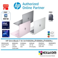 HP OmniBook 7 AI 14-FR0020TU FR0068TU FR0069TU FR0070TU FR0071TU FR0072TU Laptop (Intel Ultra 5/716G