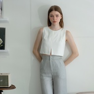 GREYSCALE T79 - V Cut Cropped Top (2 Colors) ผ้าไม่อัดกาว ไม่แข็ง ใส่สบายไม่ร้อนค่ะ^^
