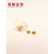 GOLD BEAN 1gm PURE GOLD 999.9 SOLID  小金豆 （FREE BOTTLE）