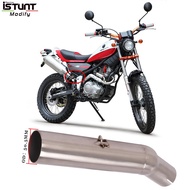 Slip On For Yamaha Tricker XG250 XT250 2004-2008 Motorcycle Exhaust Escape Modified Stainless Steel Middle Link Pipe