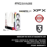 XFX MERCURY AMD RADEON RX 9070 XT OC MAGNETIC AIR EDITION RGB 16GB GDDR6 GPU / GRAPHIC CARD - WHITE 