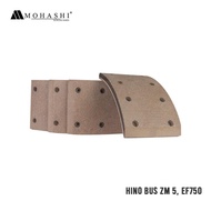 HINO BUS ZM 5" / EF750 8 HOLES 127X15.5X195/215 F/8 47441-3180/2308-3546P MOHASHI BRAKE LINING (8PCS