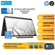 HP Spectre x360 13-aw2530TU Laptop (i7-1165G7/16GB RAM 1TB SSD/13.3" FHD Touch/W10/MS Office + Bag) 4E3X9PA