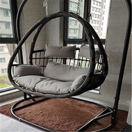 ST/💚XTNew Internet Celebrity Thick Rattan Hanging Basket Indoor Outdoor Rocking Chair Swing Rattan Chair Single Double H