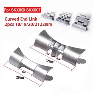 2pcs Curved End Link Adapter for Seiko SKX009 SKX007 for Jubilee for Oyster Stainless Steel Connector Accessories