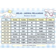 MATA Time Table/Subject Schedule