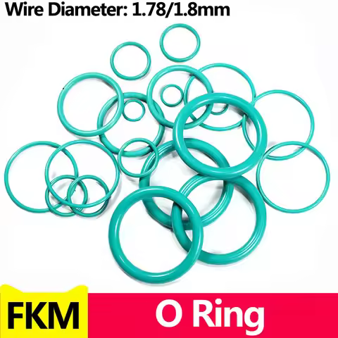 Green FKM O Ring Seal Thickness Oil Gaskets Fuel Washer,Fluorine Rubber O-Rings Inner Diameter1.78-1