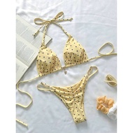 Peachy bikini - Yellow polka dot bikini with charm 2025