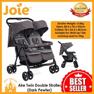 Joie Aire Twin Stroller + Rain Cover (1-Year Warranty)