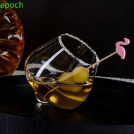 EPOCH Cognac Glasses Cup, European Style Rotating Irregular Whiskey  Glass, Household Transparent Tu