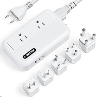 BESTEK 220V to 110V Converter, Universal Travel Adapter with USB-C 35W, US to Europe Power Converter