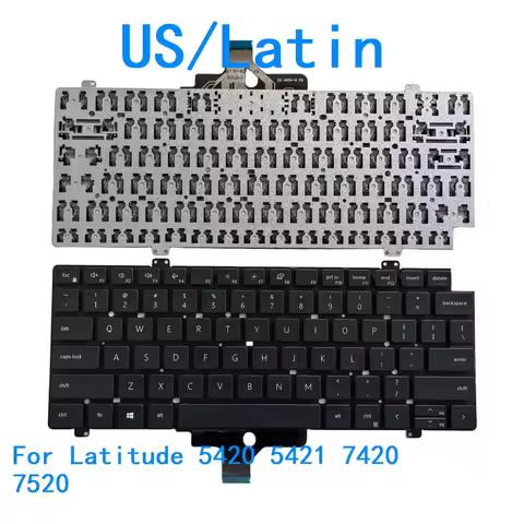 New US Latin language Backlit Keyboard For Dell Latitude 5420 5421 7420 7520 Replacement Keyboard 0C