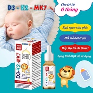 D3 K2 MK7 nhỏ giọt BIBIO – Bổ sung vitamin D3 DHA hỗ trợ giảm còi xương cho bé.