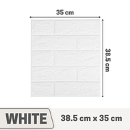 (10pcs/set) 38.5 cm x 35 cm Wall paper 3D Brick Foam Tile Stickers Waterproof Decor Sticker dinding