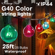 color string light RGB bulb 7.6M 23 socket string lamp G40 color 25 bulb outdoor fairy lamp party ga