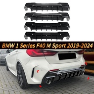 For BMW 1 Series F40 2019-2024 M Sport Rear Bumper Lip Diffuser Spoiler Gloss Black Exterior Styling