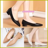 ▧ ∷ ◩ Women's Pointed Toe Black School Office Block Heels Shoes NOBLESSE