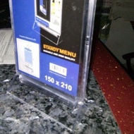 A5 flyer menu shelf