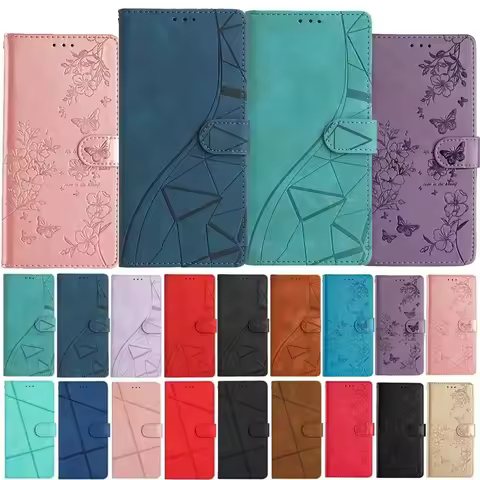 Leather Flip Case For Coque Samsung Galaxy M06 M16 M23 M33 M53 M22 M32 M52 A320 A520 A750 A6 A7 2018