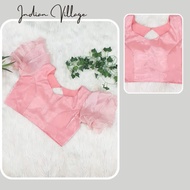 Crop Top Saree India Organdy Blouse/