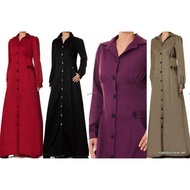 PLUS SIZE cotton button up shirtdress/jubah (fits size XL-1XL)