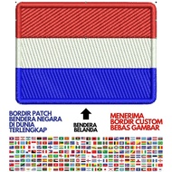 Bet FLAG EMBROIDERED PATCH / NATIONAL DUTCH EUROPEAN BENDERA