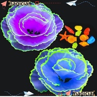 MAGIC 2PCS Fish Tank Decorations, Glow Purple Blue The Silicone Flower Plant, Fish Tank Aquarium Silicone Artificial Decoration Fish Tank