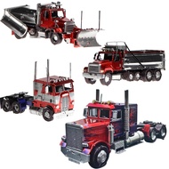 DIY Manual 3D Metal Puzzle Heavy Truck Snow Plow Truck Dump Truck COE FLE Truck Log Trailer Model Assemble Puzzle Toys For Adult