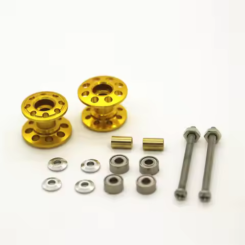 RFDTYGR 8Pcs Double Aluminum Rollers (13-12mm) Customed Parts For Tamiya Mini 4WD Colored Double Alu