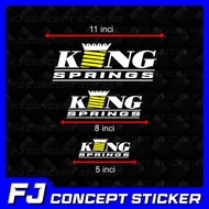 KING SPRINGS 4X4 PELEKAT CERMIN KERETA