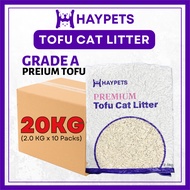 HAYPETS [1 Carton / 20kg] Tofu Cat Litter 20kg Cat Litter Tofu Pasir Kucing Tofu Pasir Kucing Murah 