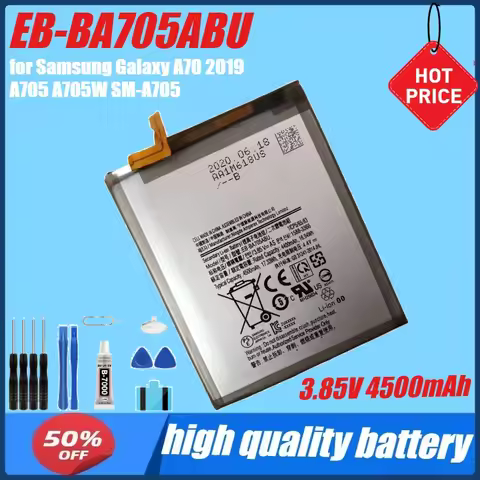 3.85V 4500mAh EB-BA705ABU Battery for Samsung Galaxy A70 2019 A705 A705W SM-A705 A705FN SM-A705W SM-