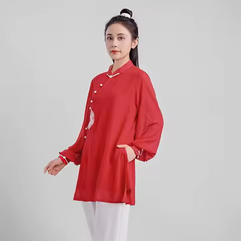Women's Elegant Martial Arts Clothes Tai Chi Uniform Kung Fu Performance and Competition Costume Tra