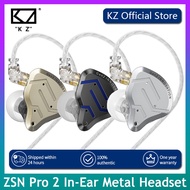 KZ ZSN Pro 2 In-Ear Metal Headset 1BA+1DD Hybrid Technology HIFI Bass Audiophile Original Headphone 