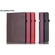 Microsoft Surface Pro 3 4 5 6 7 PU Stand Case Cover + Free Screen Protector