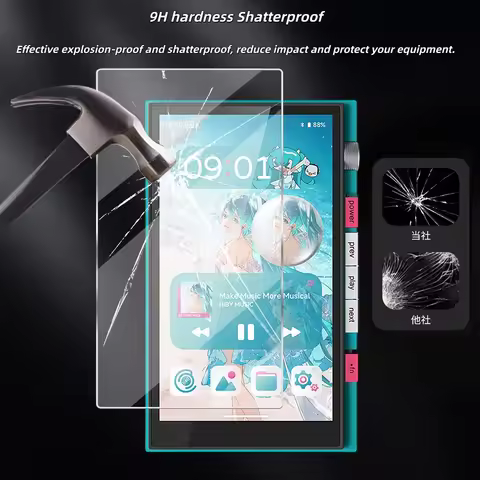 9H Scratch-Proof Tempered Glass Screen Protector for HiBy Digital M500 Protective Film