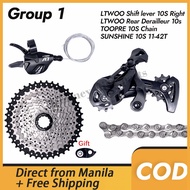 【Legit and Original】LTWOO ELITE A7 1X10S Groupset 10 speed shift lever derailleur SUNSHINE cassette 