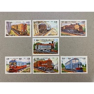 {JK} Cambodia 1984 - Locomotives Train Stamps 7V MNH