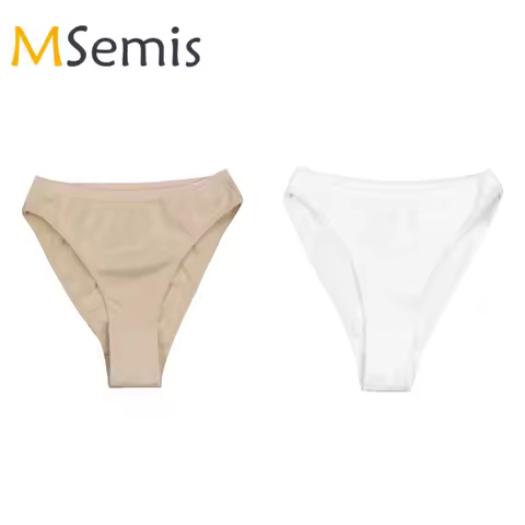Kids Girls Ballet High Leg Cut Brief Gymnastics Leotard Swimsuit Underwear Underpants for Ballerina 