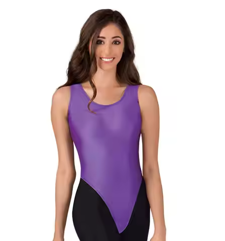 Women's Nylon Tank Thong Leotard Dance Girls Ballet Dance Spandex Skin Tights Sleeveless Bodysuits