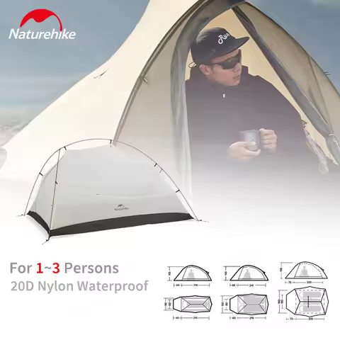 Naturehike Cloud Up Pro Camping Tent Lightweight 20D Nylon Waterproof Outdoor Backpacking Ultralight